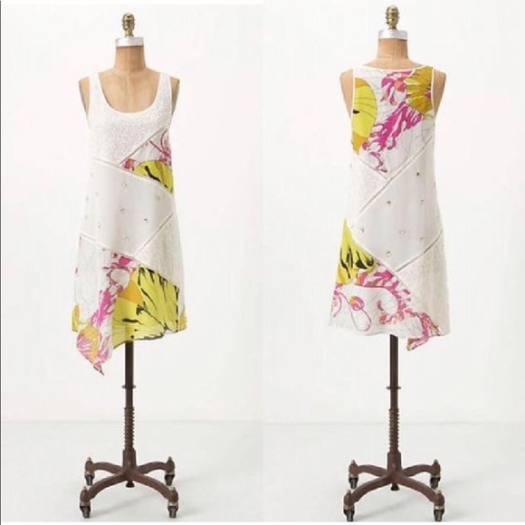 Anthropologie Dresses & Skirts - Anthro Leifnotes Guarri Patchwork Silk Dress